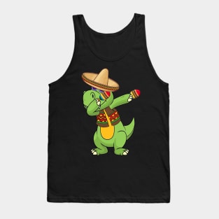 Dabbing T-rex Cinco De Mayo Tank Top